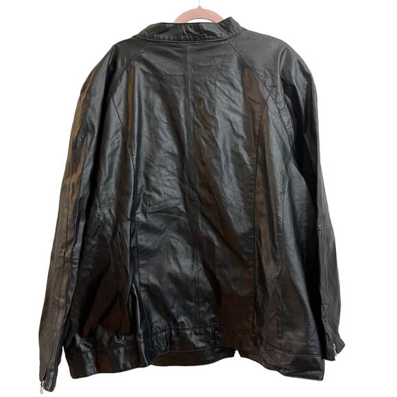 Jessica London Plus Size Zip Front Leather Jacket - Picture 4 of 6